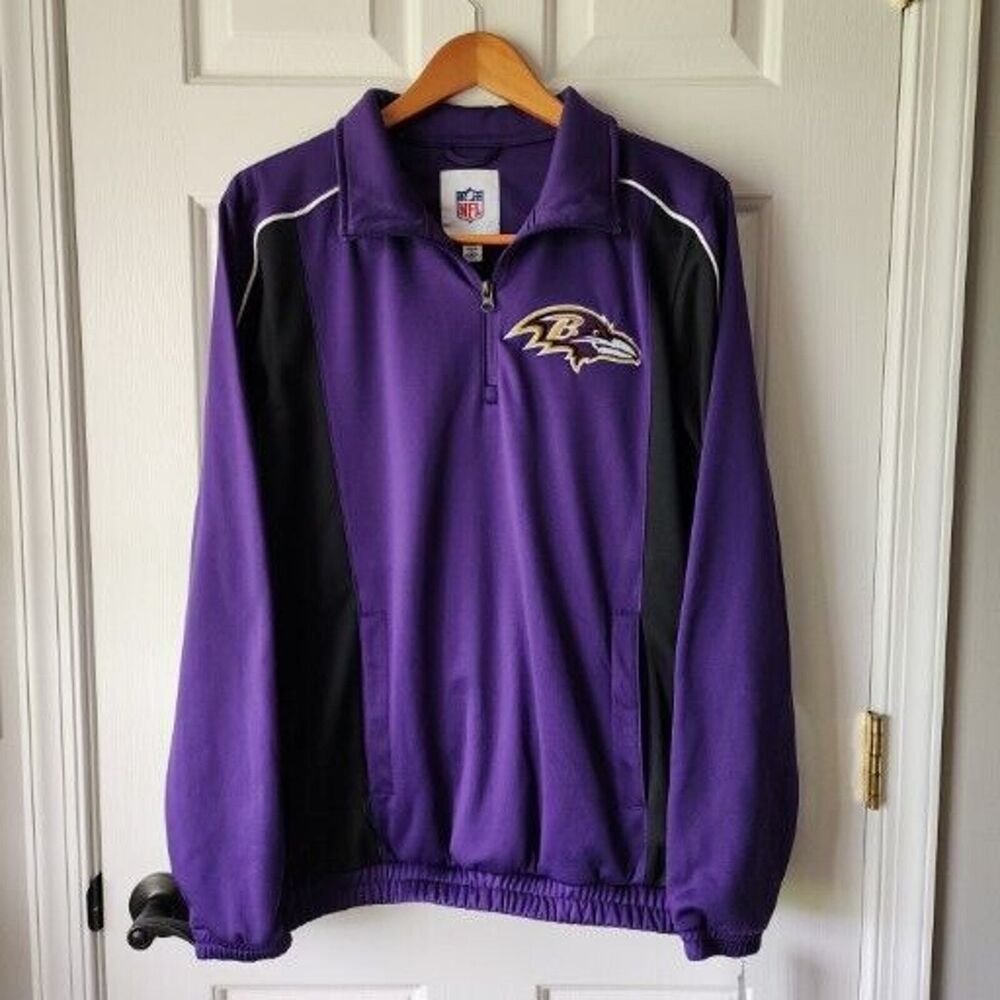 Baltimore Ravens NFL Mens S Performance Fleece NEW 1/4 Zip Jacket